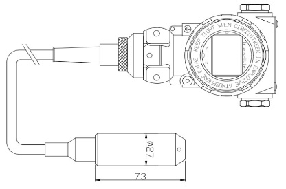 BHZ93420-III Датчик уровня жидкости Передатчик 0,1% Точность Датчик уровня воды 4 20ma 0