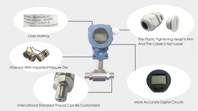 Дифференциальный передатчик давления 4-20ma LCD дисплей 24vdc Dpt 2