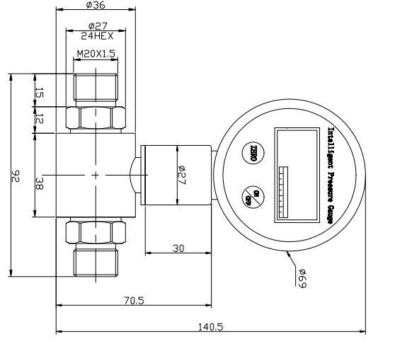 Датчик перепада давления BPZ2008, датчик давления воды, сенсор 1